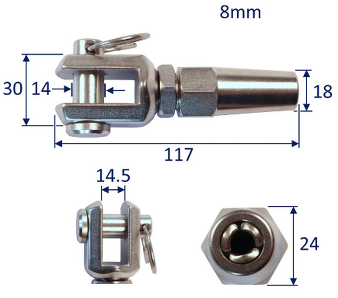 316 stainless steel cable guide fitting_3